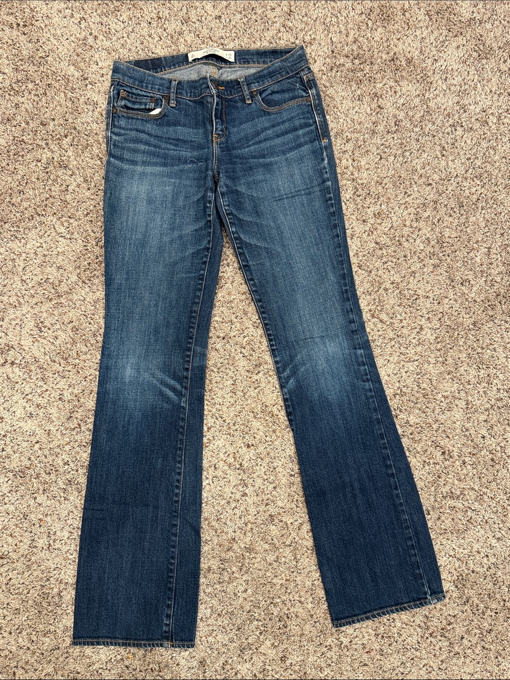 Abercrombie & Fitch Women's Dark Blue Flare Jeans